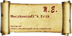 Moczkovcsák Erik névjegykártya