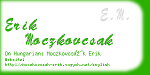 erik moczkovcsak business card